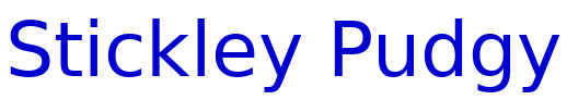 Stickley Pudgy 字体